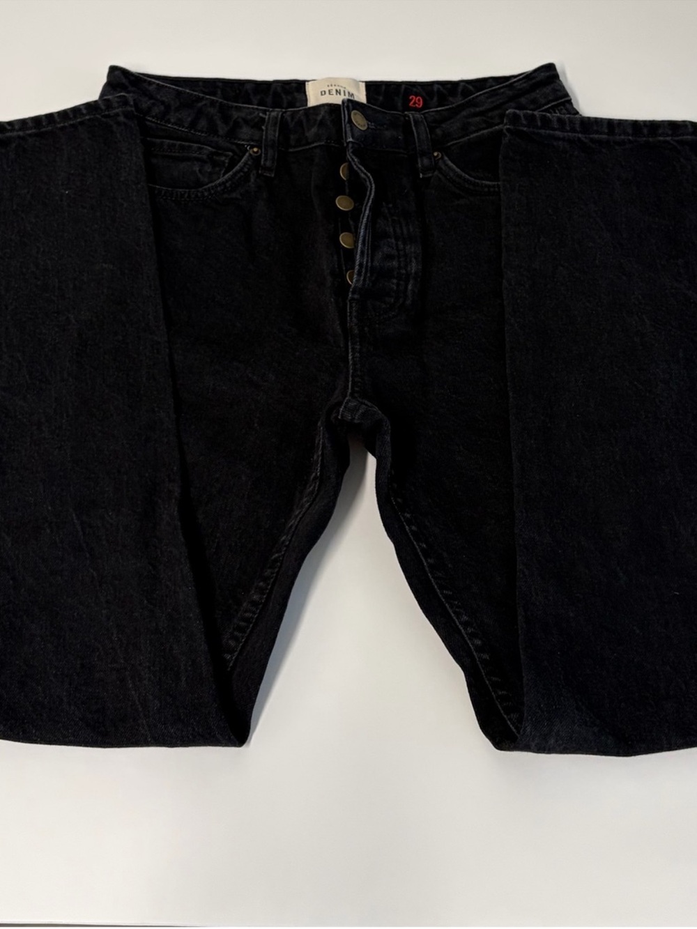 Sezane Brut Sexy Black Staight Leg Jeans
